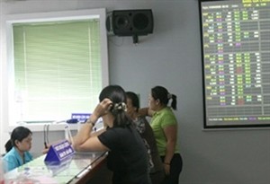 The VN-Index gained 0.21 per cent to close at 563.00 points, with gainers outnumbering decliners by 130 to 76. (Photo: thanhnien)